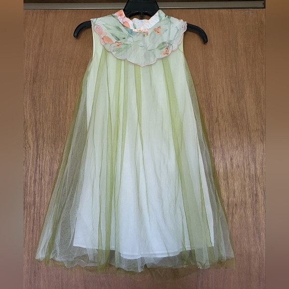 Charming Sleeveless Green Kids Dress, Size 10 - Picture 1 of 4
